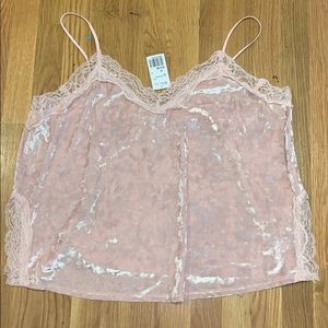 pink lace and velvet flowy shirt